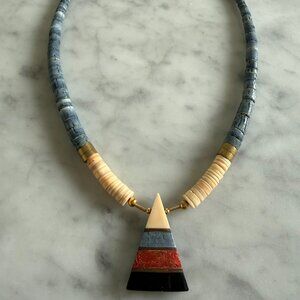 Vintage Santo Domingo (Kewa) Pueblo heishi beaded Necklace